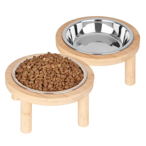 2 x Katzennäpfe (Holzfarbe) von YiHESZ