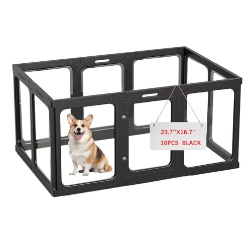 Laufstall aus Acryl, für den Innenbereich, Kunststoff-Laufstall mit Tür, transparenter Haustier-Laufstall für Welpen, Katzen, Kaninchen, Frettchen, einfach zu montieren, bevorzugt für kleine Käfige Laufstall aus Acryl, für den Innenbereich, Kunststoff-Laufstall mit Tür, transparenter Haustier-Laufstall für Welpen, Katzen, Kaninchen, Frettchen, einfach zu montieren, bevorzugt für kleine Käfige von YiHESZ