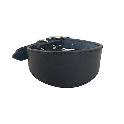 Breites gepolstertes Hundehalsband, echtes Leder, Welpenhalsband für Lurcher, italienische Windhunde, bequemes Haustier-Zubehör Breites gepolstertes Hundehalsband, echtes Leder, Welpenhalsband für Lurcher, italienische Windhunde, bequemes Haustier-Zubehör von YiNLuax