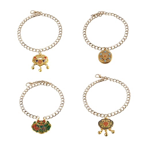 YiQinzcxg 4PCS Traditionelle Haustieranhänger Langlebigkeitssperrung Regulierbarer Verlustkragen Für 2024 Neujahr YiQinzcxg 4PCS Traditionelle Haustieranhänger Langlebigkeitssperrung Regulierbarer Verlustkragen Für 2024 Neujahr von YiQinzcxg