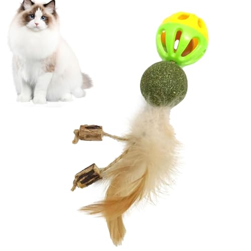 Yianyal Federspielzeug für Katzen, Katzenfederkugelspielzeug, Kitten Teaser Toys, Kätzchen -Katzenminze -Ball, Kautentrainungsgerät für gelangweilte Innenhüter Haustiere Yianyal Federspielzeug für Katzen, Katzenfederkugelspielzeug, Kitten Teaser Toys, Kätzchen -Katzenminze -Ball, Kautentrainungsgerät für gelangweilte Innenhüter Haustiere von Yianyal