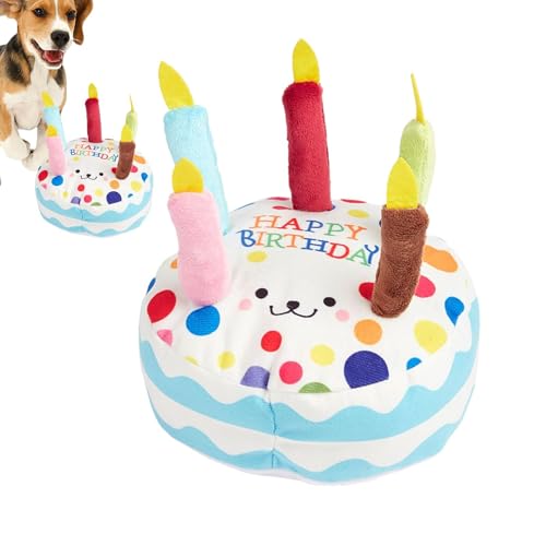 Yianyal Hundeplüschspielzeug Quietscher,Plüschquietschendes Hundespielzeug - Kauspielzeug zum Zahnen in Form Einer Geburtstagstorte,Interaktives Spielzeug für kleine und mittelgroße Hunde, Spielzeug Yianyal Hundeplüschspielzeug Quietscher,Plüschquietschendes Hundespielzeug - Kauspielzeug zum Zahnen in Form Einer Geburtstagstorte,Interaktives Spielzeug für kleine und mittelgroße Hunde, Spielzeug von Yianyal
