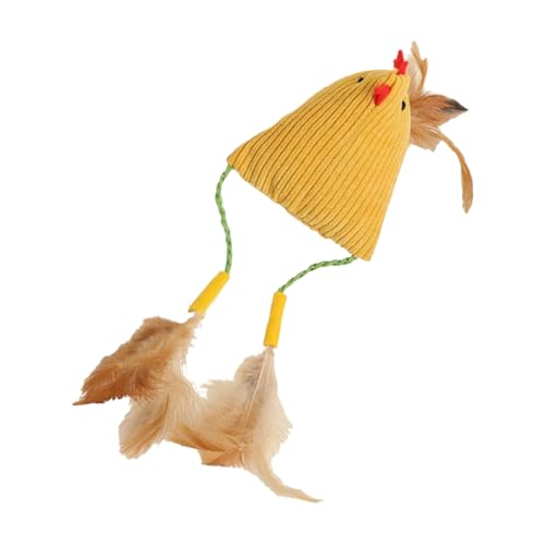 Yianyal Katzen-Kauspielzeug | Interaktives Plüsch-Katzenspielzeug mit Feder | Huhn-Form Haustier-Unterhaltungszubehör für Zahntraining Spielen Yianyal Katzen-Kauspielzeug | Interaktives Plüsch-Katzenspielzeug mit Feder | Huhn-Form Haustier-Unterhaltungszubehör für Zahntraining Spielen von Yianyal