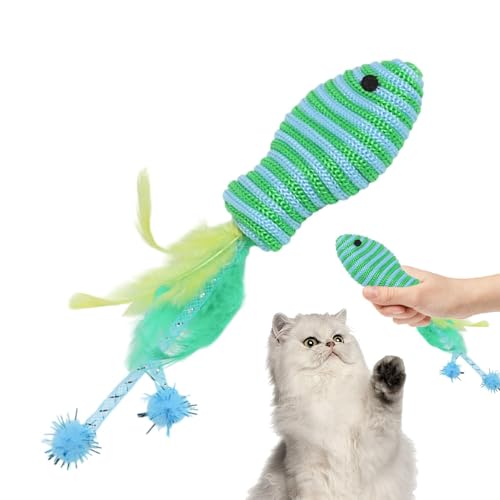 Yianyal Katzen Teaser Spielzeug, Katzenfederspielzeug - Interaktive Fischform -Teaser -Spielzeuge | Tragbare Tierartikel, farbenfrohe Unterhaltungszubehör zum Entspannen, Spielen, Training Yianyal Katzen Teaser Spielzeug, Katzenfederspielzeug - Interaktive Fischform -Teaser -Spielzeuge | Tragbare Tierartikel, farbenfrohe Unterhaltungszubehör zum Entspannen, Spielen, Training von Yianyal
