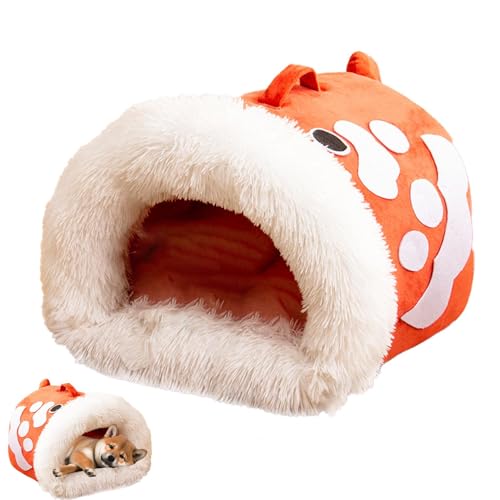 Yianyal Katzenbetthöhle | Plüsch-Katzennest mit Fisch-Griff | Winter-Kätzchen-Kuscheltier verdickt selbstwärmend Katzenbetten Möbel für Indoor-Katzen Hunde Welpen Haustierliebhaber Yianyal Katzenbetthöhle | Plüsch-Katzennest mit Fisch-Griff | Winter-Kätzchen-Kuscheltier verdickt selbstwärmend Katzenbetten Möbel für Indoor-Katzen Hunde Welpen Haustierliebhaber von Yianyal