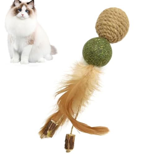 Yianyal Katzenspielzeugfeder, Federspielzeug für Katzen,Kitten Teaser Toys | Kätzchen -Katzenminze -Ball, Kautentrainungsgerät für gelangweilte Innenhüter Haustiere Yianyal Katzenspielzeugfeder, Federspielzeug für Katzen,Kitten Teaser Toys | Kätzchen -Katzenminze -Ball, Kautentrainungsgerät für gelangweilte Innenhüter Haustiere von Yianyal