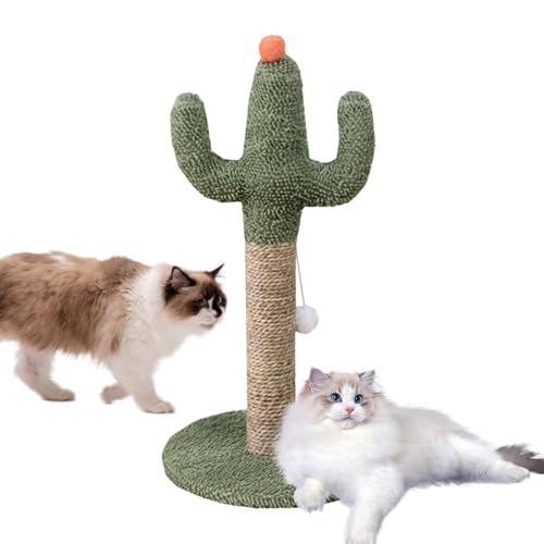 Yianyal Niedlicher Katzenkratzbaum | Niedlicher Katzenkratzbaum | Natürliche Sisalstange mit interaktivem Ball, Stabile Kätzchen-Kratzstangen für alle Indoor-Kätzchen von Yianyal