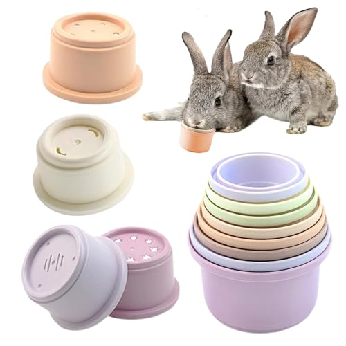 Yidueace 8 Stück Kaninchen Stapelbecher, Häschen Nistspielzeug Stapelbar, Anreicherungsspielzeug Für, Hamster, Kleine Tiere, Zum Verstecken Von Futter Und Spielen, Mehrfarbige Und Verschiedene Größen Yidueace 8 Stück Kaninchen Stapelbecher, Häschen Nistspielzeug Stapelbar, Anreicherungsspielzeug Für, Hamster, Kleine Tiere, Zum Verstecken Von Futter Und Spielen, Mehrfarbige Und Verschiedene Größen von Yidueace