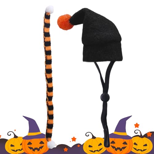 Yidueace Halloween Hamster Kostüm, Hamster Hut Und Schal Komplettset Für Halloween Kostüme, Tierfest Outfit Für Frettchen Chinchillas Fotospiel Und Geburtstagsdekoration von Yidueace