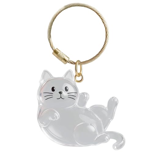 Yidueace Haustier Erinnerung Schlüsselring | Transparenter Hundehaare Sammler Schlüsselband,Tieranhänger Geschenk für Damen Herren Kinder Geburtstag Reise Auto Handtasche von Yidueace