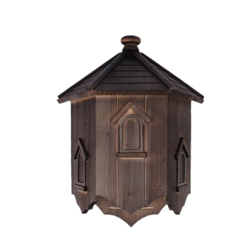 Umweltfreundliches Fledermaushaus aus Holz, handgefertigter Zedernholz-Fledermaus-Unterschlupf, Lebensraum für Wildtierschutz (Braun und Schwarz, klein) von Yiduomile