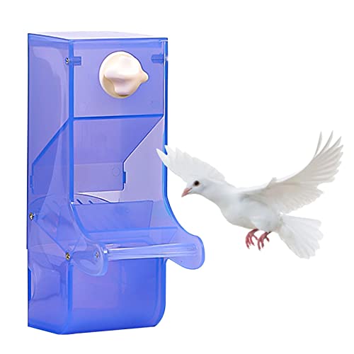 Yiida Automatischer Futterautomat für Vögel | Durchsichtiger Saatgut-Spenderbehälter | Vogelfutterbehälter Vogelkäfig-Futterspender, transparenter Vogelfutterspender für Haustiere, Papageien von Yiida