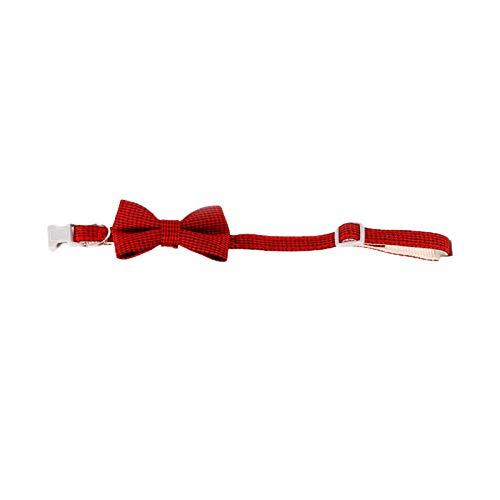 Yiifunglong 3 Stüke Haustierhalsband verstellbar Verschleißfeste Nylon Bowknot Design Welpe Daily Life Halskette Red von Yiifunglong
