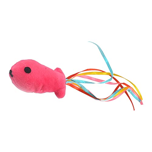 Yiifunglong Interaktives Katzen-Quietsch-Holzspielzeug,Katzenspielzeug Bunte Schleife Fischform Spielende Teaser Haustier Interaktives Plüschspielzeug für Kätzchen - Rose Rot Yiifunglong Interaktives Katzen-Quietsch-Holzspielzeug,Katzenspielzeug Bunte Schleife Fischform Spielende Teaser Haustier Interaktives Plüschspielzeug für Kätzchen - Rose Rot von Yiifunglong