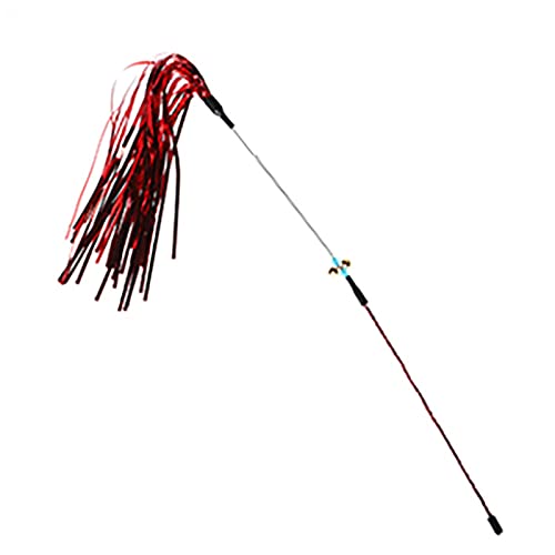 Yiifunglong Katze necken Stick Wand Spielzeug,Interaktives Katzenspielzeug gegen Langeweile Attraktiver Teaser Stick aus Kunststoff für drinnen - Rot Yiifunglong Katze necken Stick Wand Spielzeug,Interaktives Katzenspielzeug gegen Langeweile Attraktiver Teaser Stick aus Kunststoff für drinnen - Rot von Yiifunglong