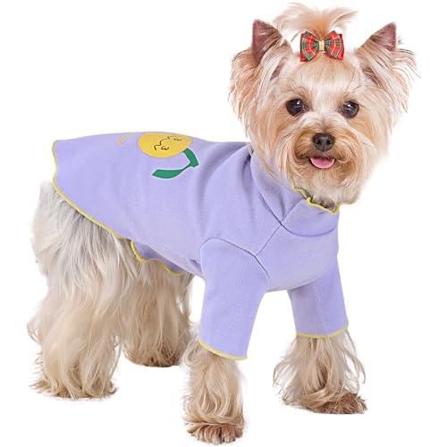 Hundekleidung für kleine Hunde, Baumwolle, dehnbar, für kleine Hunde, Welpen-Outfits für kleine Hunde, weibliche Männer, Frühling, kleine Hundekleidung, Sommer-Welpenkleidung für kleine Hunde (Blau, von Yikeyo
