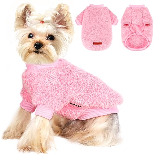 Hundepullover für kleine Hunde, Mädchen, männliche Hunde, kleine Hunde, weicher Fleece-Hundepullover, Winterkleidung für kleine Hunde, Jungen, Mädchen, flauschige Hunde-Sweatshirts, Flanelljacke, Hundepullover für kleine Hunde, Mädchen, männliche Hunde, kleine Hunde, weicher Fleece-Hundepullover, Winterkleidung für kleine Hunde, Jungen, Mädchen, flauschige Hunde-Sweatshirts, Flanelljacke, von Yikeyo