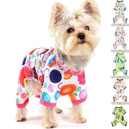 Hunde-Pyjama für kleine Hunde, weicher, dünner Schlafanzug, Jammies, Katze, Hund, Sommer, Haustier, niedlich, Welpen, Kleidung, Outfits für Hunde, Jungen und Mädchen von Yikeyo