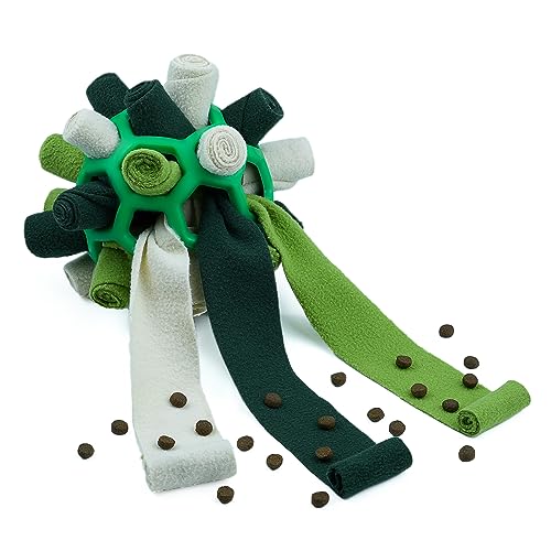Yikko Schnüffelball für Hunde, Interaktives Tragbares Hunde Schnüffelspielzeug Schnüffelteppich Puzzle Spielzeug Slower Food Training für Kleine Mittelgroße Haustier (Avocado-Grün) von Yikko