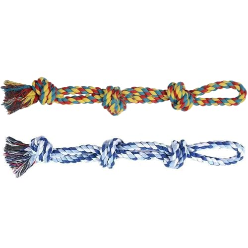 Yililay 2pcs Seilhundspielzeug, Seilspielzeug für Hunde, 20,5 x 2,4 Zoll Tauziehen Interaktives Stoff-Hundespielzeug, Zähneputzseilhundspielzeug für große und mittlere Hunde Yililay 2pcs Seilhundspielzeug, Seilspielzeug für Hunde, 20,5 x 2,4 Zoll Tauziehen Interaktives Stoff-Hundespielzeug, Zähneputzseilhundspielzeug für große und mittlere Hunde von Yililay