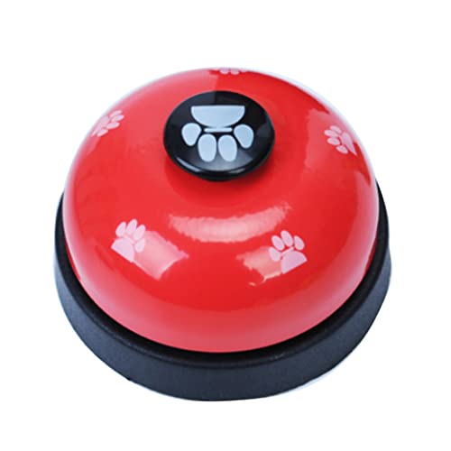 Yililay Hund Bell für Tür Töpfchen Training Hundetraining Bell Welpe Haustier Training Bells Hunde Kator Bell Klarer Ring Tell Bell mit Nicht-Skid-Gummi-Basis (rot) 1pc von Yililay