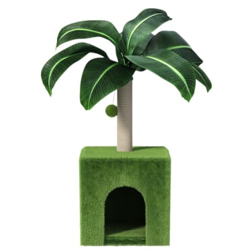 Yinghesheng Kratzbaum, Katzenkratzbaum mit Dicke Sisal-Seil Kratzsäulen, 1 Höhle, Stabiler Katzenmöbel mit Plüschball für 2-3 Katzen, Katzenhöhle, Cat Tree Grün,30x30x70cm Yinghesheng Kratzbaum, Katzenkratzbaum mit Dicke Sisal-Seil Kratzsäulen, 1 Höhle, Stabiler Katzenmöbel mit Plüschball für 2-3 Katzen, Katzenhöhle, Cat Tree Grün,30x30x70cm von Yinghesheng