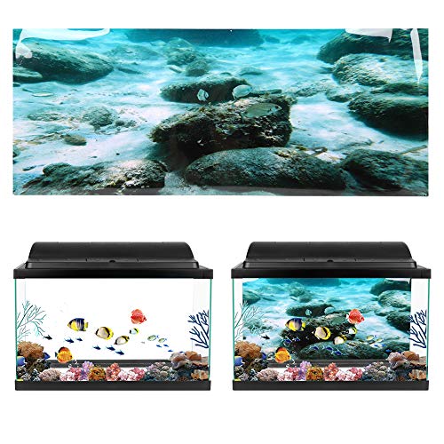 Aquariumhintergrund, Terrarium Hintergrund Fischkasten Dekoration PVC Klebstoff Meeresboden Gestein Muster Aquarium Hintergrundposter Aufkleber Reptilien Hintergrund für Terrarium für Aquarium von Yinhing