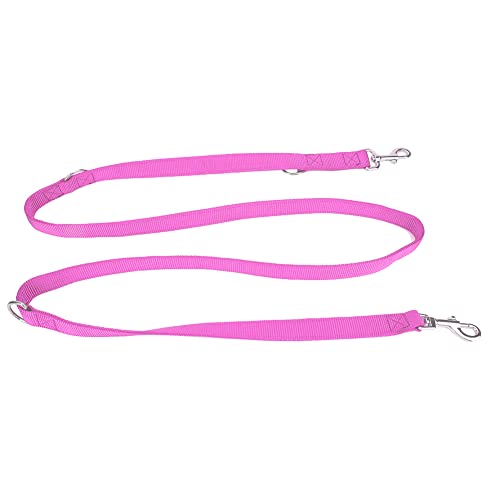 Doppelte Leine für Zwei Hunde, Doppelhund -Leine Nylon Flexible Haustierhund -Wanderleinen Traktionseil mit Kette Dual für Mittlere und Große Rassen Doppelte Zwei Hunde (2,5 cm * 200 cm) von Yinhing