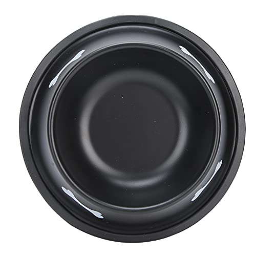 Edelstahlhundschalen, Katzenfutterschale Haustier Fütterungsschale Stapelbare Welpen Geschirr Hundeberken für Nahrung und Wassermetallhundschalen für Innenkatzen Kleine Hunde (Black) von Yinhing