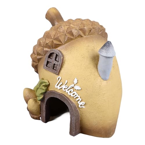 Fischhaus, Betta Fisch Versteck Fischbox Landschaft Hideaway Fun Simulation Innovative Landschaftsbau Aquarium Hideout House Aquarium Dekorationen für Garnelen Betta Goldfische und Reptilien (Eichel) von Yinhing