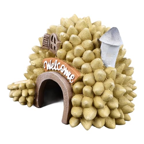 Fischhaus, Betta Fisch Versteck Fischbox Landschaft Hideaway Fun Simulation Innovative Landschaftsbau Aquarium Hideout House Aquarium Dekorationen für Garnelen Betta Goldfische und Reptilien (Durian) von Yinhing