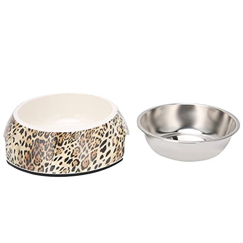 Hundefutter Schüssel, Hundwasserschale Haustier Welpe Gerichte Edelstahl Haustierschale Futtermittelpapier Welpenschalen für Kleine, Mittlere und Große Hunde (#3) von Yinhing