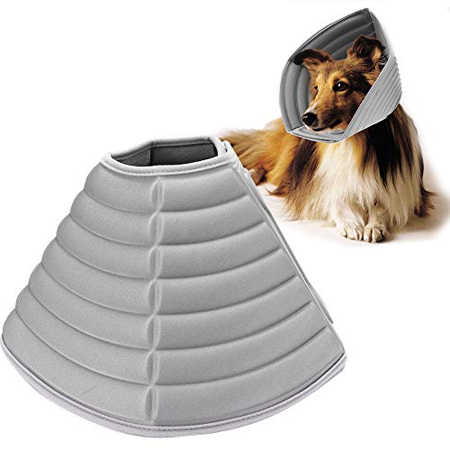 Hundekegelkragen, Kegel für Hunde, um Aufhören, Elisabethanische Kragenschleifen zu Lecken, Weiche Katzenwiederherstellungskragen Katzenkatze Katzenkragen für Katzen Kätzchen und Welpen (M) von Yinhing