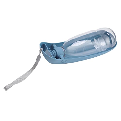 Hundwasserflasche, Hundwasserschale Spender Futterqualität Plastik -Trinkfutterklapper Welpe Wasserspender Tragbarer Wasserschale für Hund für Haustiere Im Freien Wanderweg 550 Ml (Blue) von Yinhing