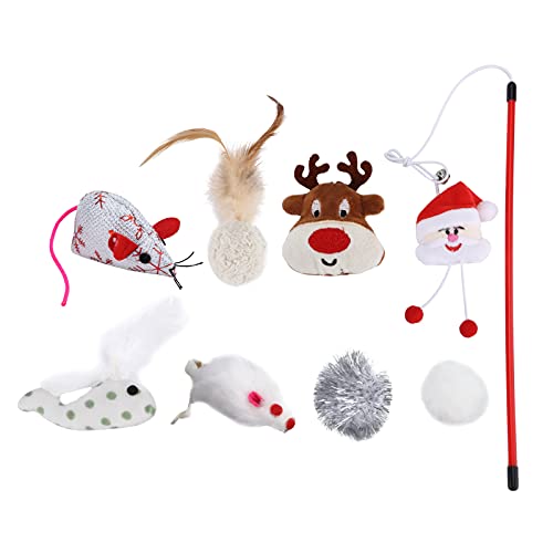 Katzenspielzeug für Innenkatzen, Cat Chew Toy Bietet Unbegrenzte Spaß und Spielzeit Verschiedene Kätzchenspielzeug 8 PCs Cat Weihnachten Interaktive Katzenspielzeug Set Kätzchen Spielzeug für Katzen Katzenspielzeug für Innenkatzen, Cat Chew Toy Bietet Unbegrenzte Spaß und Spielzeit Verschiedene Kätzchenspielzeug 8 PCs Cat Weihnachten Interaktive Katzenspielzeug Set Kätzchen Spielzeug für Katzen von Yinhing