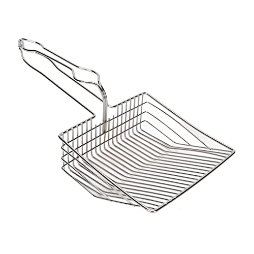 Katzenstrauder -Schaufel, Katzenschugel für Müllbox Heavy Duty Deep Shovel mit Basishalterung Metall Cat Pooper Schaufel Katzentrupper für Katzentoilette (0,5 cm/0,2 Zoll Katzenstreuschaufel-Basis) von Yinhing