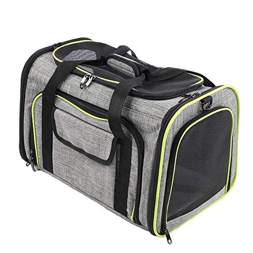Katzenträger, Erweiterbarer Katzenträger Oxford Fabric Haustierträger mit Atmungsaktivem Mesh Fold Dog Cat Travel Tote Tasche Kleiner Zwinger für Kätzchen, Hunde Kleine Tiere, 18x11x11in Katzenträger, Erweiterbarer Katzenträger Oxford Fabric Haustierträger mit Atmungsaktivem Mesh Fold Dog Cat Travel Tote Tasche Kleiner Zwinger für Kätzchen, Hunde Kleine Tiere, 18x11x11in von Yinhing