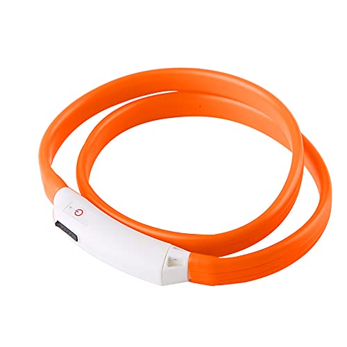 LED Hundekragen Wiederaufladbar, Hundeskragen (ORANGE) von Yinhing