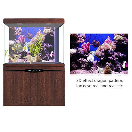 Terrariumhintergrund, 3D -Aquarium -Hintergrund PVC Klebstoff Poster 3D Effekt Adhäsiv (76 * 46cm) von Yinhing
