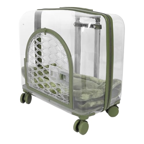 Transparenter Haustiertransporter, Einziehbare Stange, Atmungsaktiver, Tragbarer Katzentrolley mit Leisem Rad für Reisen und Spaziergänge, Lässt Sich Leicht in Jede Richtung Transparenter Haustiertransporter, Einziehbare Stange, Atmungsaktiver, Tragbarer Katzentrolley mit Leisem Rad für Reisen und Spaziergänge, Lässt Sich Leicht in Jede Richtung von Yinhing