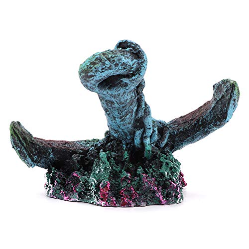 Yinhing Aquariumdekor, Aquariumdekorationen Fischbox -Ornamente Dekor Simulation Harz Ausblenden Boot Aquarium Ornamente für Reptilienblenden -Terrarium Zubehör, 9.06x4.33x1.97 in von Yinhing