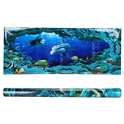 Yinhing Aquariumhintergrund, Reptilientank Hintergrund PVC Aufkleber Landschaft Seelwelt Gemälde Hintergrund Poster Dekoratives Terrarium für Aquarium Fischtank (122 * 50CM) von Yinhing
