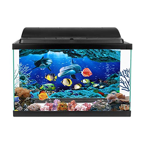 Yinhing Aquariumhintergrund, Reptilientank Hintergrund PVC Aufkleber Landschaft Seelwelt Gemälde Hintergrund Poster Dekoratives Terrarium für Aquarium Fischtank (61 * 30CM) von Yinhing