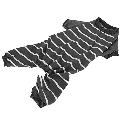 Yinhing Hundepyjama, Hundekleidung Polyester Hunde Bodysuits Langarm Streifen Hemd Weiche Innenhunde Kostüm Hundekörper Anzüge Katzen- Streinhunde Hundeanzug für Kleine Mittelgroße Große Welpen von Yinhing