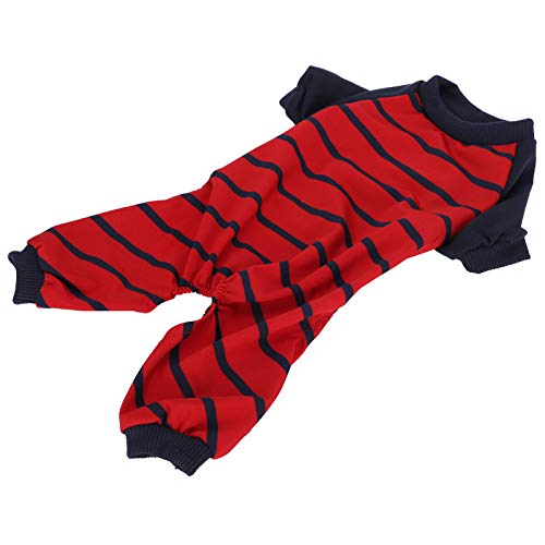 Yinhing Hundepyjama, Hundekleidung Polyester Hunde Bodysuits Langarm Streifen Hemd Weiche Innenhunde Kostüm Hundekörper Anzüge Katzen- Streinhunde Hundeanzug für Kleine Mittelgroße Große Welpen von Yinhing