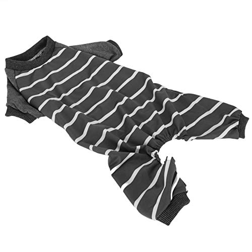Yinhing Hundepyjama, Hundekleidung Polyester Hunde Bodysuits Langarm Streifen Hemd Weiche Innenhunde Kostüm Hundekörper Anzüge Katzen- Streinhunde Hundeanzug für Kleine Mittelgroße Große Welpen von Yinhing