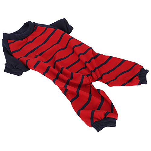 Yinhing Hundepyjama, Hundekleidung Polyester Hunde Bodysuits Langarm Streifen Hemd Weiche Innenhunde Kostüm Hundekörper Anzüge Katzen- Streinhunde Hundeanzug für Kleine Mittelgroße Große Welpen von Yinhing