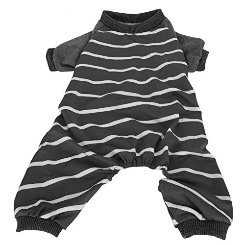 Yinhing Hundepyjama, Hundekleidung Polyester Hunde Bodysuits Langarm Streifen Hemd Weiche Innenhunde Kostüm Hundekörper Anzüge Katzen- Streinhunde Hundeanzug für Kleine Mittelgroße Große Welpen von Yinhing