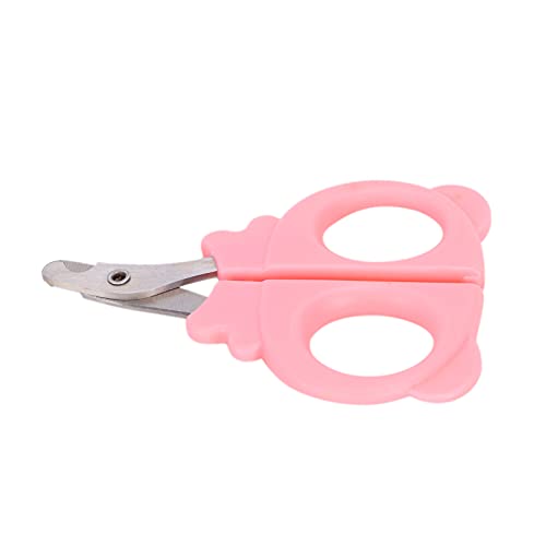 Yinhing Katzennagel Clipper, Hundenagelschneider Haustierpflegewerkzeug Edelstahl Klauen Klammer Trimmer Katrawschneider für Katzen, Kätzchen, Hamster, Vögel, Kleine Rassenklauenschneider (PINK) von Yinhing