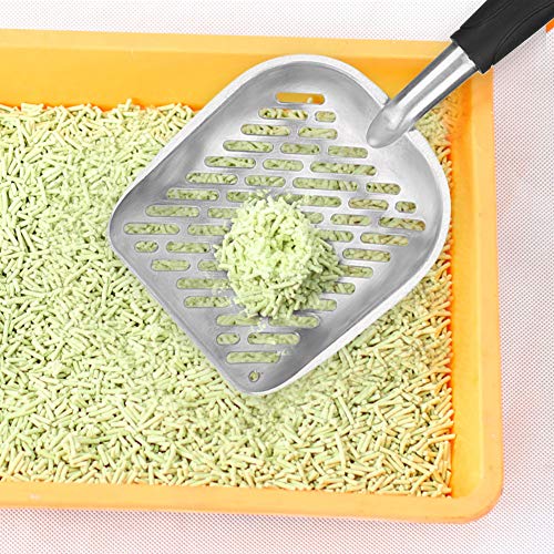 Yinhing Katzenstreu Schaufel, Edelstahl -Katzentoilette mit Katzenstreu Schaufel Katzenstrauder Katze Kochkop für Katzenstreu Scoop (Black) von Yinhing